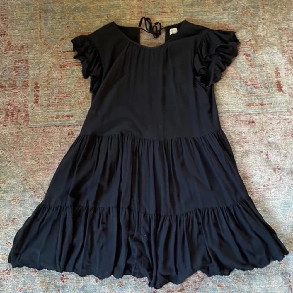 Aritzia Wilfred Babydoll Black Dress